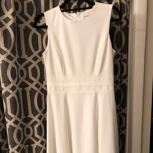 Ivory Calvin Klein Fit and Flare Dress